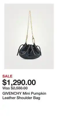 Holt Renfrew GIVENCHY Mini Pumpkin Leather Shoulder Bag offer