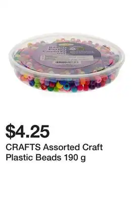Dollarama CRAFTS Assorted Craft Plastic Beads 190 g offer