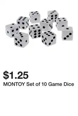 Dollarama MONTOY Set of 10 Game Dice offer