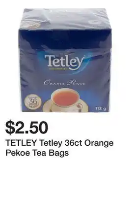 Dollarama TETLEY Tetley 36ct Orange Pekoe Tea Bags offer