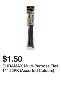 Dollarama DURAMAX Multi-Purpose Ties 14 22PK (Assorted Colours) offer