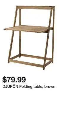 IKEA DJUPÖN Folding table, brown offer