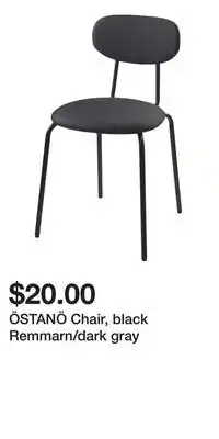 IKEA ÖSTANÖ Chair, black Remmarn/dark gray offer