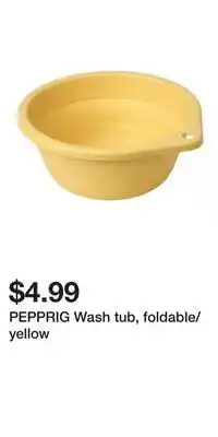 IKEA PEPPRIG Wash tub, foldable/yellow offer