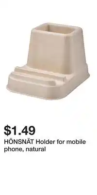 IKEA HÖNSNÄT Holder for mobile phone, natural offer