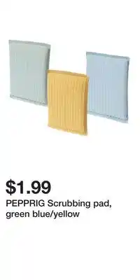 IKEA PEPPRIG Scrubbing pad, green blue/yellow offer