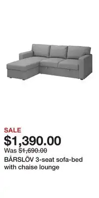 IKEA BÅRSLÖV 3-seat sofa-bed with chaise lounge offer