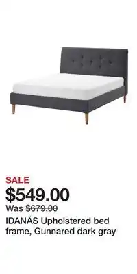 IKEA IDANÄS Upholstered bed frame, Gunnared dark gray offer