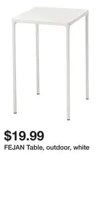IKEA FEJAN Table, outdoor, white offer