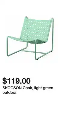 IKEA SKOGSÖN Chair, light green outdoor offer