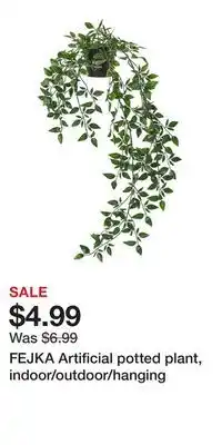IKEA FEJKA Artificial potted plant, indoor/outdoor/hanging offer