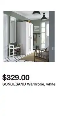 IKEA SONGESAND Wardrobe, white offer