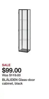 IKEA BLÅLIDEN Glass-door cabinet, black offer
