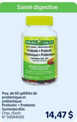 Walmart Spring Valley Probiotic + Prebiotic Gummies 60 Gummies 60s offer