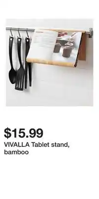 IKEA VIVALLA Tablet stand, bamboo offer