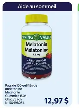 Walmart SPRING VALLEY Melatonin Gummies 150s offer