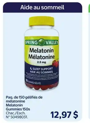 Walmart SPRING VALLEY Melatonin Gummies 150s offer