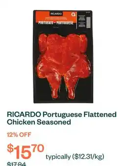 Voilà RICARDO Portuguese Flattened Chicken Seasoned offer