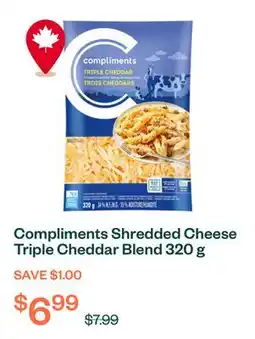 Voilà Compliments Shredded Cheese Triple Cheddar Blend 320 g offer