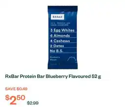 Voilà RxBar Protein Bar Blueberry Flavoured 52 g offer