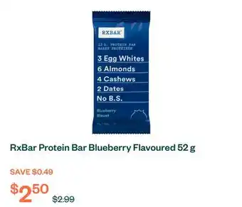 Voilà RxBar Protein Bar Blueberry Flavoured 52 g offer