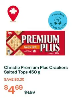 Voilà Christie Premium Plus Crackers Salted Tops 450 g offer