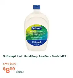 Voilà Softsoap Liquid Hand Soap Aloe Vera Fresh 1.47 L offer