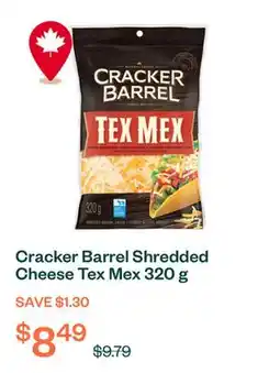 Voilà Cracker Barrel Shredded Cheese Tex Mex 320 g offer
