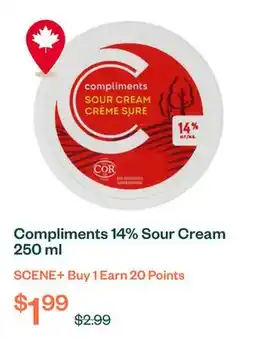 Voilà Compliments 14% Sour Cream 250 ml offer