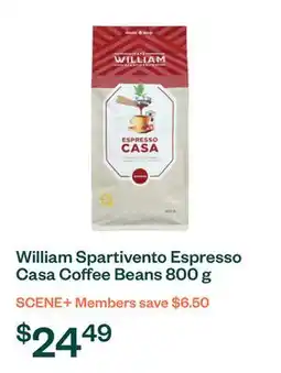Voilà William Spartivento Espresso Casa Coffee Beans 800 g offer