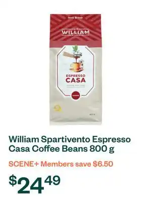 Voilà William Spartivento Espresso Casa Coffee Beans 800 g offer