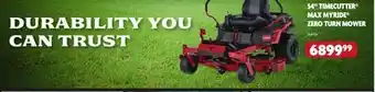 Home Hardware 54 TIMECUTTER MAX MYRIDE ZERO TURN MOWER offer
