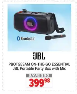 2001 Audio Video PBOTGESAM JBL Portable Party Box with Mic offer