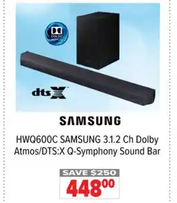 2001 Audio Video HWQ600C SAMSUNG 3.1.2 Ch Dolby Atmos/DTS:X Q-Symphony Sound Bar offer