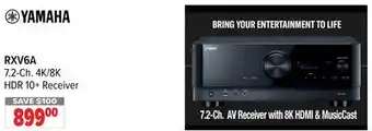 2001 Audio Video RXV6A 7.2-Ch. 4K/8K HDR 10+ Receiver offer