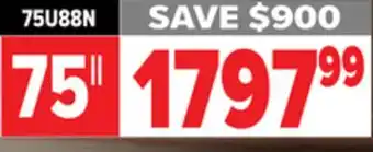 2001 Audio Video 75U88N Hisense 75 U88N LED MINILED TV offer