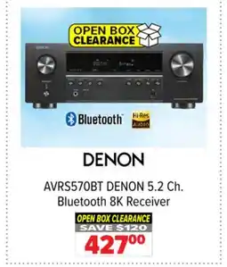 2001 Audio Video AVRS570BT DENON 5.2 Ch. Bluetooth 8K Receiver offer