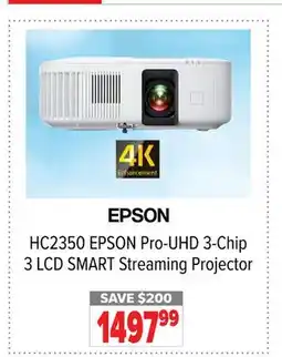 2001 Audio Video HC2350 EPSON Pro-UHD 3-Chip 3 LCD SMART Streaming Projector offer