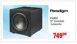 2001 Audio Video ESUB12 Paradigm 12 Essentials Subwoofer offer