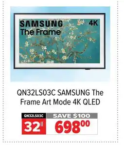 2001 Audio Video QN32LS03C SAMSUNG 32 The Frame Art Mode 4K QLED offer