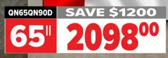 2001 Audio Video QN65QN90D SAMSUNG 65 TIZEN OS offer