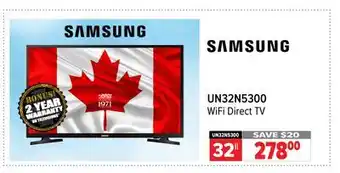 2001 Audio Video UN32N5300 32 WiFi Direct TV offer