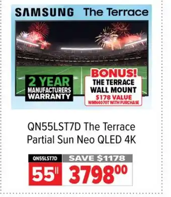 2001 Audio Video QN55LST7D 55 The Terrace Partial Sun Neo QLED 4K offer