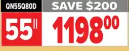 2001 Audio Video QN55Q80D Samsung 55 QLED 4K SMART TV offer