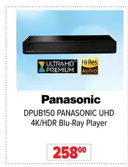 2001 Audio Video DPUB150 PANASONIC UHD 4K/HDR Blu-Ray Player offer