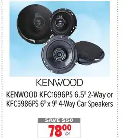 2001 Audio Video KENWOOD KFC1696PS 6.5 2-Way or KFC6986PS 6 x 9 4-Way Car Speakers offer