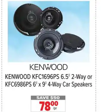 2001 Audio Video KENWOOD KFC1696PS 6.5 2-Way or KFC6986PS 6 x 9 4-Way Car Speakers offer