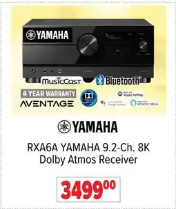 2001 Audio Video RXA6A YAMAHA 9.2-Ch. 8K Dolby Atmos Receiver offer