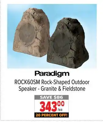 2001 Audio Video ROCK60SM Rock-Shaped Outdoor Speaker-Granite & Fieldstone offer