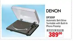 2001 Audio Video DP300F Automatic Belt-Drive Turntable with Built-In Phono Preamp offer